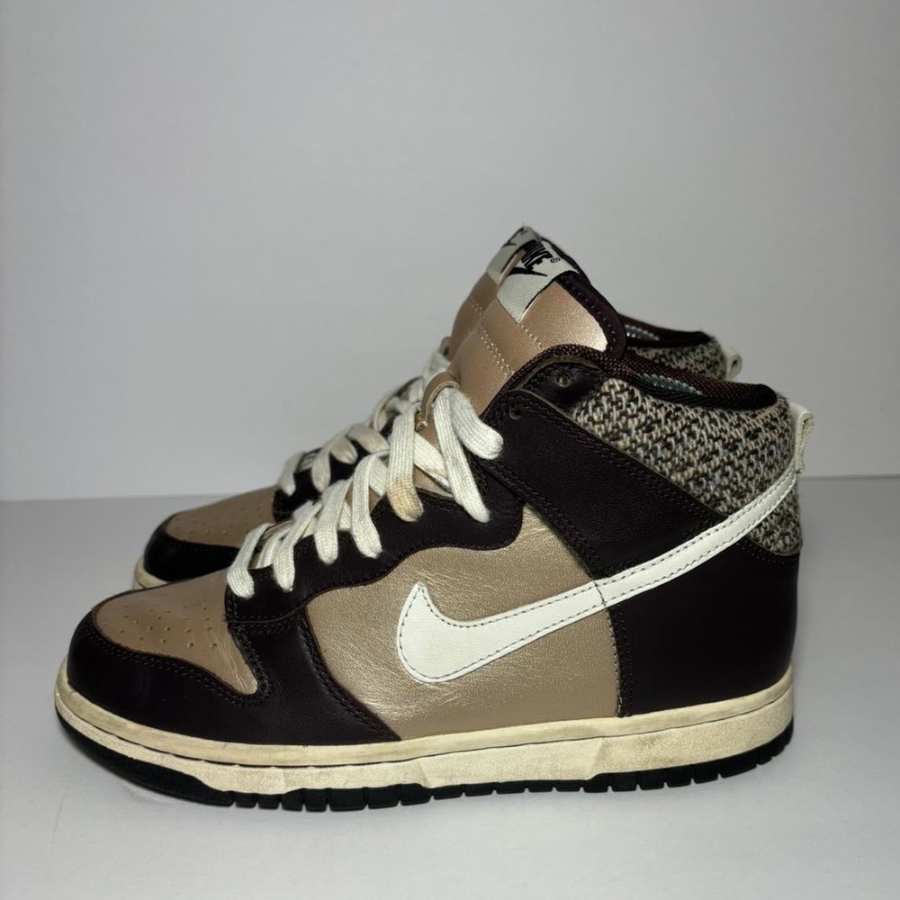 Nike Dunk Mocha Gold Brown Dunk High 2007 Vintage *RARE* Size 6.5 - 309437-911